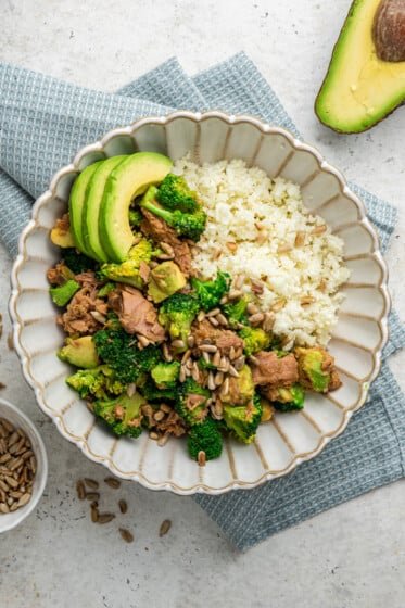 Broccoli Avocado Tuna Bowl